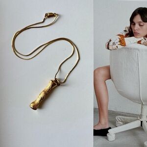 SOLD - Céline - Phoebe Philo 2017 Bamboo Alphabet Letter I Pendant With Box